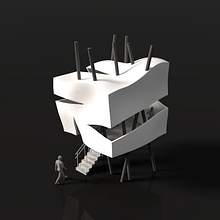 Cubo diseccionado. Architecture project by Joel Rodrigo Fernández Baca Salas - 09.29.2024