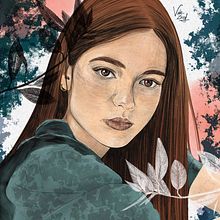 Mi proyecto del curso: Retrato ilustrado con Procreate. Traditional illustration, Vector Illustration, Portrait Drawing, and Digital Illustration project by Valeria Ortiz Martinez - 09.22.2023