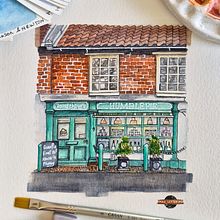 Mi proyecto del curso: Ilustración urbana en acuarela: retrata tu ciudad. Un progetto di Illustrazione architettonica, Disegno, Pittura e Pittura ad acquerello di Alejandro Velasquez - 27.09.2024