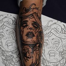 Mi proyecto del curso: Técnicas de tatuaje blackwork con línea fina. Tattoo Design project by a17_marcosmartin - 09.30.2024