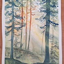 My project for course: Dreamy Watercolor Landscapes: Paint with Light. Painting, and Watercolor Painting project by eugennnie - 10.01.2014