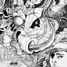 Mon projet du cours : Illustration fantasmagorique : représentez votre imagination. Projekt z dziedziny  R, sunek, Trad, c, jna ilustracja,  R i sunek atramentem użytkownika zoe.thevenoz - 27.09.2024