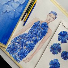 My project for course: Creative Fashion Illustration Techniques. Un proyecto de Collage e Ilustración tradicional de Sandra Joachim - 06.10.2024