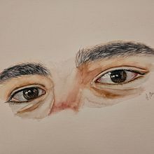 Mi proyecto del curso: Dibujos con acuarela: cómo pintar ojos expresivos. Un progetto di Belle arti, Pittura, Disegno di ritratti e Pittura ad acquerello di Audry Briceño - 06.10.2024
