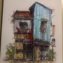 Mi proyecto del curso: Dibujo arquitectónico expresivo con marcadores de colores. Un proyecto de Ilustración arquitectónica, Dibujo, Ilustración con tinta, Sketchbook y Bocetado de Carmen Moya Paños - 08.10.2024