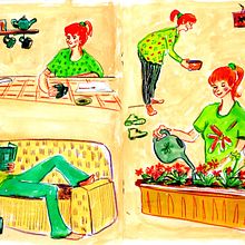 Mi proyecto del curso: Creación de personajes a partir de dibujos de observación. Character Design, Drawing, Traditional illustration, and Sketchbook project by jane_klares - 10.09.2024