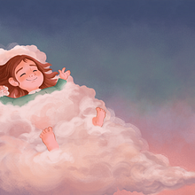 Swiss Sense Picture Book - Sleeping on a Cloud. Un progetto di Illustrazione infantile, Illustrazione digitale, Letteratura per bambini e ragazzi	 e Disegno digitale di Julia Jager - 21.09.2020