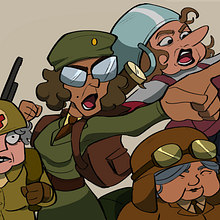WAR GRANNIES Ein Projekt aus dem Bereich Design von Figuren und Traditionelle Illustration von rubyazcq - 13.10.2024