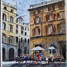 Mon projet du cours : Techniques modernes pour des ​paysages urbains à l'aquarelle. Un projet de Peinture , et Aquarelle de Jim rodriguez - 13.10.2024