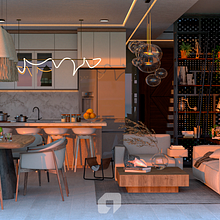 Mi proyecto del curso: Render de interiores con SketchUp y V-Ray Next. Architecture, Digital Architecture, Interior Architecture, and ArchVIZ project by Sergio Juarez Naba - 10.14.2024