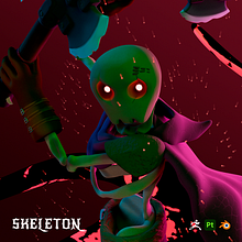 ESQUELETO. Un progetto di 3D, Character design, Progettazione di giochi e Animazione 3D di Frigga Gallardo - 01.05.2024