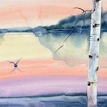 My project for course: Atmospheric Landscapes in Watercolor  . % Rashmi A tarafından hazırlanan Güzel sanatlar, Tablo, Sulubo, Ve a Resim projesi - 10.14.2024