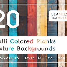 Multi Colored Planks Texture Backgrounds. Un progetto di Design di Alexander Nedviga - 14.10.2024