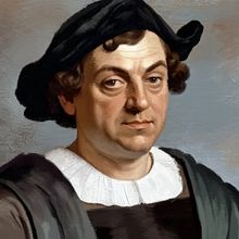 Portrait of Christopher Columbus. Un proyecto de Ilustración tradicional, Ilustración digital, Ilustración con tinta, Ilustración editorial, Ilustración animada, Dibujo de Retrato, Animación, Animación de personajes y Animación 2D de Mentiradeloro Esther Cuesta - 21.09.2024
