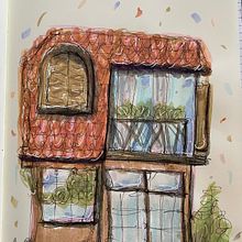 My project for course: Expressive Architectural Sketching with Colored Markers. Architectural Illustration, Drawing, Ink Illustration, Sketchbook, and Sketching project by mareike_schimmelpfennig - 10.15.2024