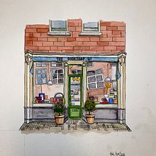 My project for course: Watercolor Urban Illustration: Portray your City. Projekt z dziedziny  R, sunek architektoniczn,  R, sunek,  Malarstwo i Malowanie akwarelą użytkownika wattslisamarie - 12.10.2024