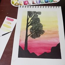 Acuarela colores cálidos. . Projekt z dziedziny  Sztuki piękne użytkownika Nelly Rod - 15.10.2024