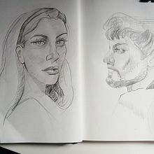 Mi proyecto del curso: Cuaderno de retratos a línea con grafito. Drawing, Portrait Drawing, Sketchbook, Sketching, and Fine Arts project by Mayka Mellado Díaz - 10.16.2024