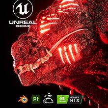 CREATURE CHARACTER 3D UNREAL ENGINE 5 BY Oscar Creativo. 3D, 3D Animation, 3D Modeling, 3D Character Design, 3D Design, 3D Lettering, Design, Advertising, Motion Graphics, Digital Illustration, and Digital Design project by Oscar Creativo - 10.16.2024