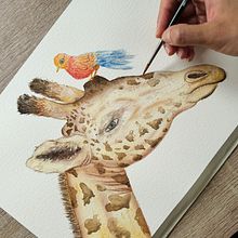 Mein Abschlussprojekt für den Kurs: Aquarell-Illustration: Realistische Wildtiere malen. Projekt z dziedziny  Sztuki piękne, Ilustracja naturalist, czna,  Malarstwo i Malowanie akwarelą użytkownika Elena Cornejo - 17.10.2024