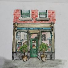 Mi proyecto del curso: Ilustración urbana en acuarela: retrata tu ciudad. Architectural Illustration, Drawing, Painting, and Watercolor Painting project by sarahparraar - 10.18.2024