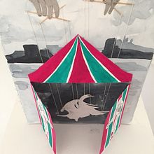 The Swan and Leda. Fine Arts, Collage, Paper Craft, and Watercolor Painting project by Eileen Laurie - 11.18.2024