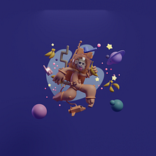 My project for course: 3D Character Creation in Blender. 3D, 3D Character Design, 3D Design, 3D Modeling, and Character Design project by Emmanuel Duah - 10.17.2024