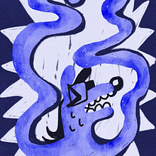 Panicked Dog With Watercolor Brushes. Projekt z dziedziny Ilustracja c i frowa użytkownika Leo Meyer - 24.10.2024
