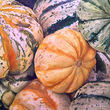 Fall Farmers' Market. Pintura em aquarela, e Teoria da cor projeto de Buffy Weiss - 25.10.2024