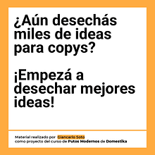 Mi proyecto del curso: Copywriting para copywriters. Advertising, Communication, Cop, writing, Stor, and telling project by giancasoto97 - 10.25.2024