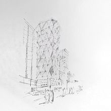 mi primer boceto arquitectónico. Architecture, Sketching, Pencil Drawing, and Artistic Drawing project by Jorge Nañez - 10.26.2024