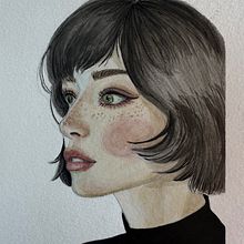 My project for course: Watercolor Portrait from a Photo. Portrait Drawing, Traditional illustration, and Watercolor Painting project by Alma Danielson - 10.27.2024