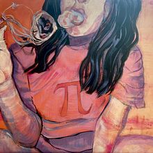 Pi Girl (Smokin') . Acr, lic Painting, Painting, and Figure Drawing project by Sally Hewson - 10.27.2024