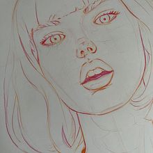 Mi proyecto del curso: Dibujo de retratos llamativos con lápices de colores. Colored Pencil Drawing, Drawing, Portrait Drawing, and Sketchbook project by Eli Antonino - 10.28.2024