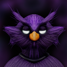 Owl creature . 3D, 3D Character Design, 3D Modeling, Character Design, Digital Illustration, Digital Painting, and Traditional illustration project by Weronika Rusinek - 10.28.2024