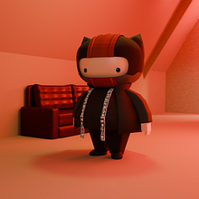 Mi proyecto del curso: Creación de personajes kawaii en 3D con Blender. Projekt z dziedziny  Modelowanie 3D, Projektowanie postaci, Ilustracja c, frowa, Trad, c, jna ilustracja i Manga użytkownika Sam Spence - 29.10.2024