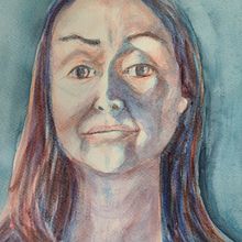 Autoretrato en acuarela . Fine Arts project by Amelia Barreda - 10.29.2024