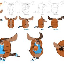 Progetto di una Mascotte per parco a tema sportivo. Un projet de Illustration numérique, Conception de personnages , et Art conceptuel de Gabriele Bertin - 20.05.2024