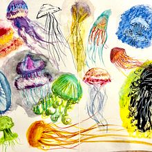 Mon projet du cours : Techniques d’illustration pour débloquer votre créativité. Un projet de Beaux Arts, Design , Illustration traditionnelle, Peinture, Créativité, Créativité avec les enfants , et Carnet de croquis de scarolang - 30.10.2024