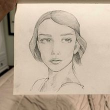 My project for course: Graphite Line Drawing for Portrait Sketchbooking. Drawing, Portrait Drawing, Sketchbook, Sketching, and Fine Arts project by samita.mulakool - 11.01.2024