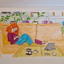 Mon projet du cours : Carnet de croquis pour explorer votre style de dessin. Sketching, Creativit, Drawing, Traditional illustration, Sketchbook, Watercolor Painting, and Gouache Painting project by alixrombout - 10.31.2024