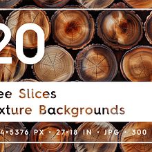 20 Tree Slices Texture Backgrounds. Un progetto di Design e Graphic design di Alexander Nedviga - 01.11.2024