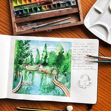 Mi proyecto del curso: Cuaderno de viaje en acuarela. Traditional illustration, Architectural Illustration, Watercolor Painting, and Sketchbook project by dificilymas - 11.01.2024