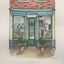 Mein Abschlussprojekt für den Kurs: Urbane Illustration mit Wasserfarben: Porträtiere deine Stadt. Architectural Illustration, Drawing, Painting, and Watercolor Painting project by heja - 11.03.2024