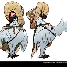 Ptarmigan Character Concept Art. Digital Drawing, Character Design, and Concept Art project by arthurb - 08.29.2024