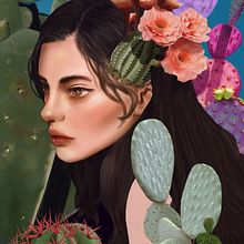 Mi proyecto del curso: Retratos digitales de fantasía con Photoshop. Drawing, Portrait Drawing, Digital Drawing, Traditional illustration, Digital Illustration, and Digital Painting project by Aura Bravo - 11.03.2024