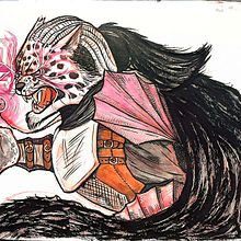 Mirion WhiteFur_ D&D Character. Traditional illustration project by Pietro Arfelli - 08.04.2024
