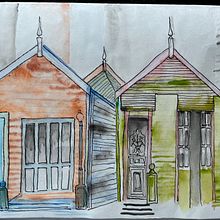 Havana Cafe en plein air . Sketchbook project by nikkiw105 - 11.04.2024