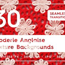 30 Broderie Anglaise Texture Backgrounds. Design, and Graphic Design project by Alexander Nedviga - 11.05.2024