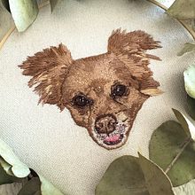 Retrato bordado pelo a pelo: Pinky. Een project van Craft, DIY,  Schetsen y Portretfotografie van Lucía - 13.10.2023